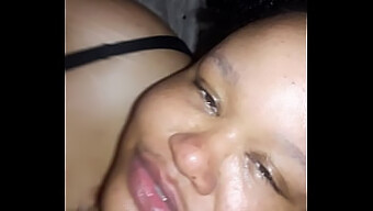 Ebony Bbw Gives A Blowjob And Swallows Her Best Friend'S Cum