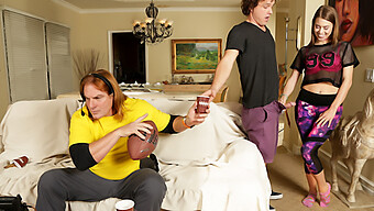 Jill Kassidy, The Rebellious Stepdaughter, Rejects Football And Craves Hardcore Sex With Her Stepbrother.