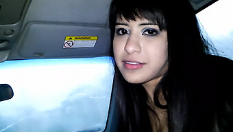 Latin Beauty Gets Intimate With Car In The Pouring Rain