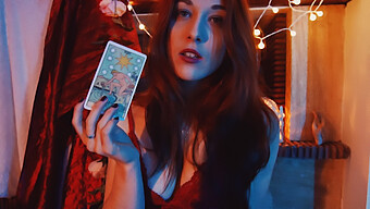 Redhead Teen Gives Handjob While Interpreting Tarot Cards