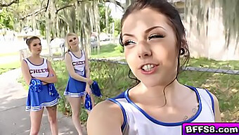 Cheerleaders Suck And Fuck In A Wild Orgy With Their Sexually Aroused Coach