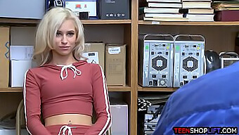 Petite Blonde Teen Caught Stealing And Punished By Well-Endowed Mall Officer