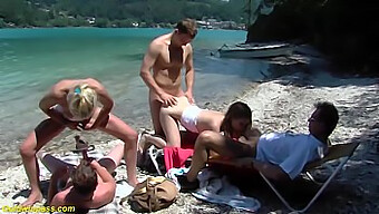 German Couple'S Public Therapy Session Turns Into Wild Group Sex On The Beach