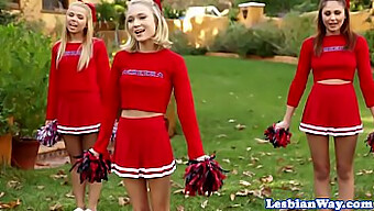 Cute And Funny Cheerleaders Engage In A Steamy Foursome