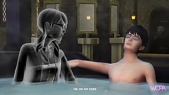 Harry Potter And Moaning Myrtle'S Sensual Encounter In The Bathroom