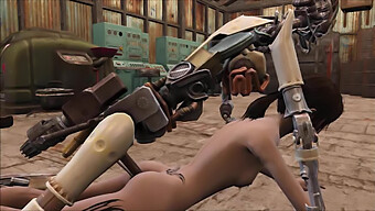 Robot De Dessin Animé Devient Coquin Dans Le Monde De Fallout 4