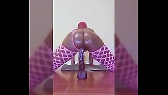 Brittney Jones' Big Ass Shemale Rides And Nuts On A Dildo