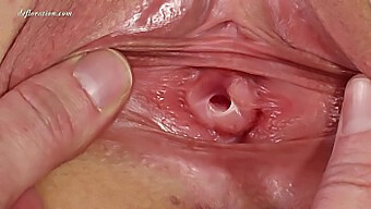 Close-Up Of Softcore Masturbation With Innocent Student