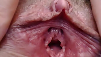 Close-Up Of A Masturbating Camgirl'S Orgasm And Gaping Pussy