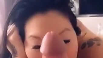 Busty Asian Girl Gives European Big Daddy A Sensual Blowjob