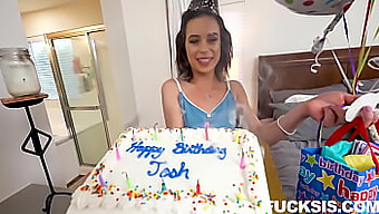 Aria Valencia Gives A Birthday Blowjob To Joshua Lewis