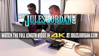 Jules Jordan Dirigiert Vina Sky In Einem Engen Muschi-Dreier