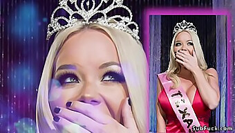 Miss America Se Submete A Uma Dupla Penetração Áspera No Sexo Em Grupo